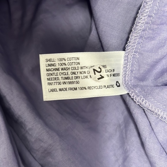 A New Day Round Neckline Elbow Length Sleeves Knee Length Purple Eyelet Dress M - Picture 9 of 10